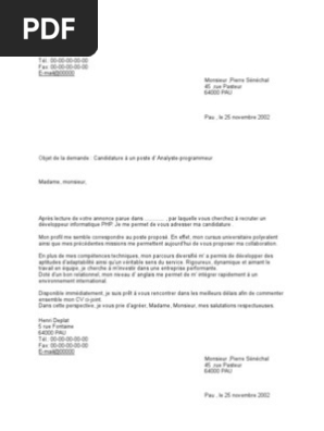 Lettre De Motivation Facteur Guichetier La Poste