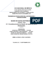 2.1. Consideraciones de Diseño de Bases de Datos Distribuidas.