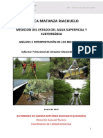 Medición Del Estado Del Agua Superficial y Subterranea de La Cuenca Matanza Riachuelo