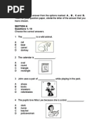 Soalan ENGLISH BI Bahasa Inggeris Tahun 2 Paper 2