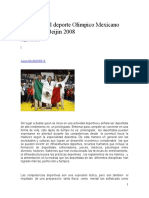 El Dilema Del Deporte Olímpico Mexicano Después de Beijin 2008