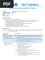 Abe Strategic Business Management and Planning - Syllabus - Level 7