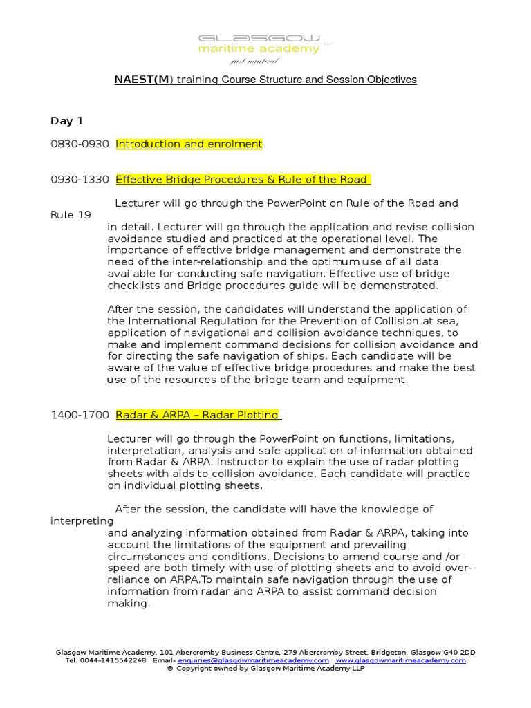 Course Structure and Session Objectives | PDF | Navigation | Search And ...