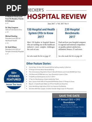 June 2017 Issue Of Beckers Hospital Review Medicare United