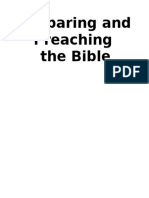 Preparing and Preaching The Bible