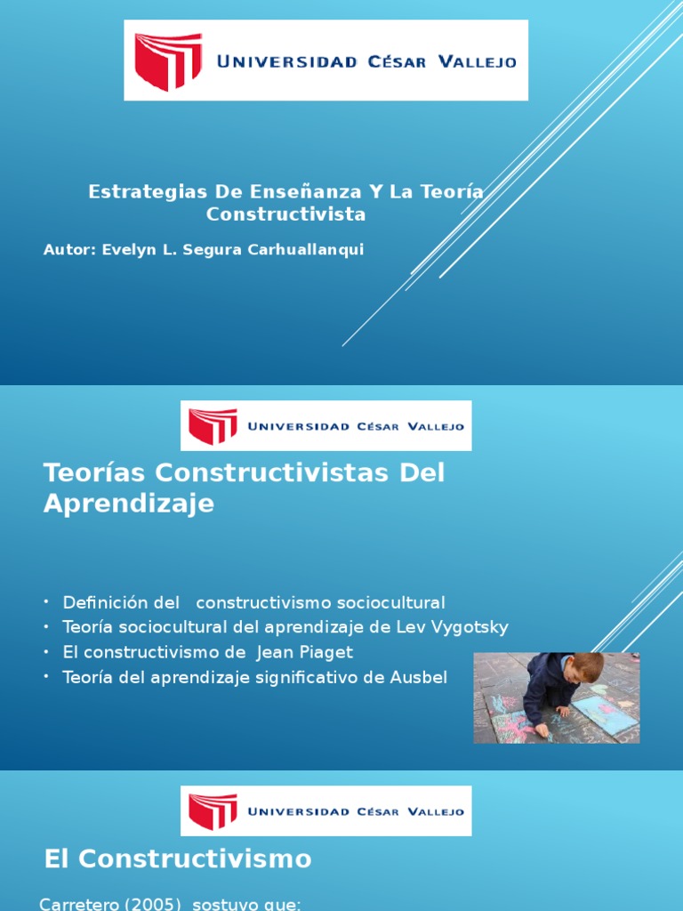 Teorías Constructivistas del Aprendizaje | PDF | Constructivismo ...