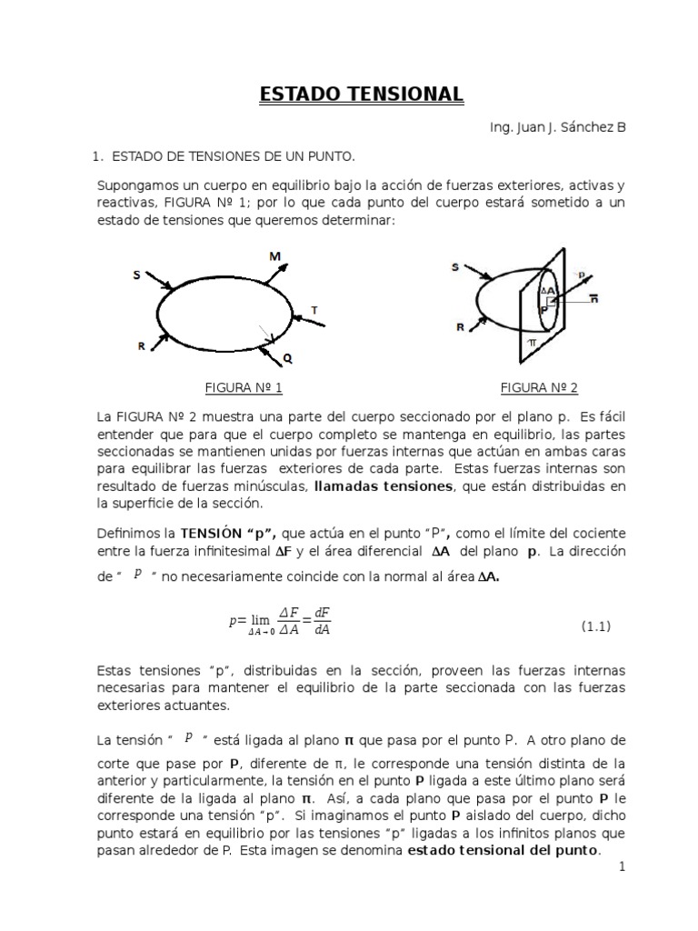 Estado Tensional en Cuerpos en Equilibrio | PDF | Estrés (Mecánica ...