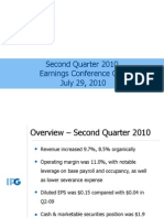 Second Quarter 2010 Earnings Conference Call July 29, 2010