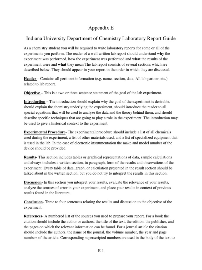 thesis for lab report