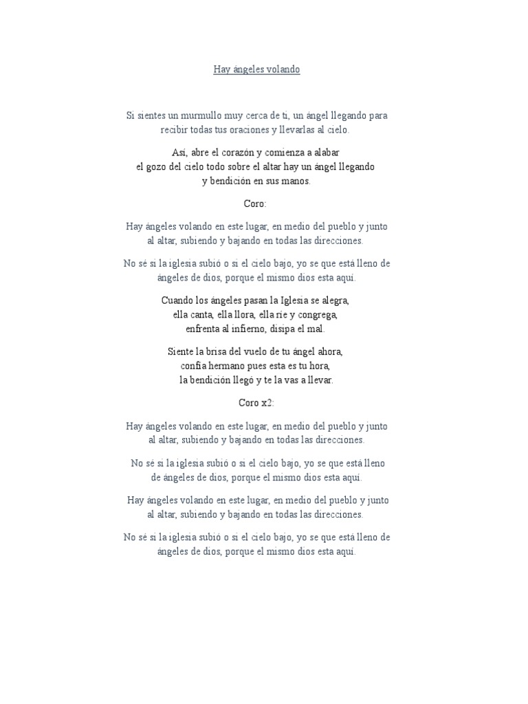 Qué Hora Es Ahora Mismo En Los ángeles Canción - Hay Ángeles Volando | PDF