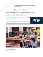 Proyecto A Favor de La Convivencia Escolar (PACE)