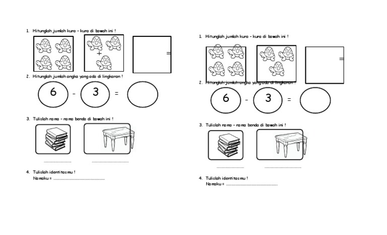 Soal Tes Masuk Kls 1
