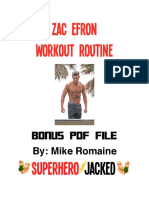 Zac Efron Workout Routine