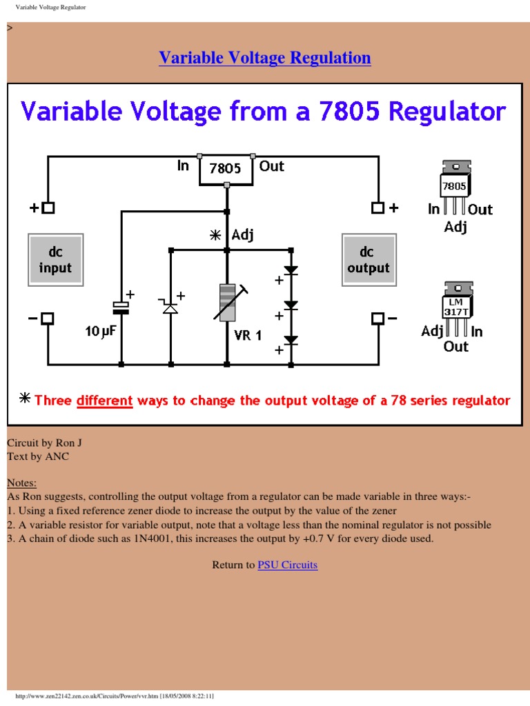 Variable Voltage Regulator (3 Cara) | PDF | Technology & Engineering