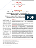 Lemos Evaluation of Cement-Retained Versus Screw-Retained Implant-Supported Restorations For Marginal Bone Loss: A Systematic Review and Meta-Analysis