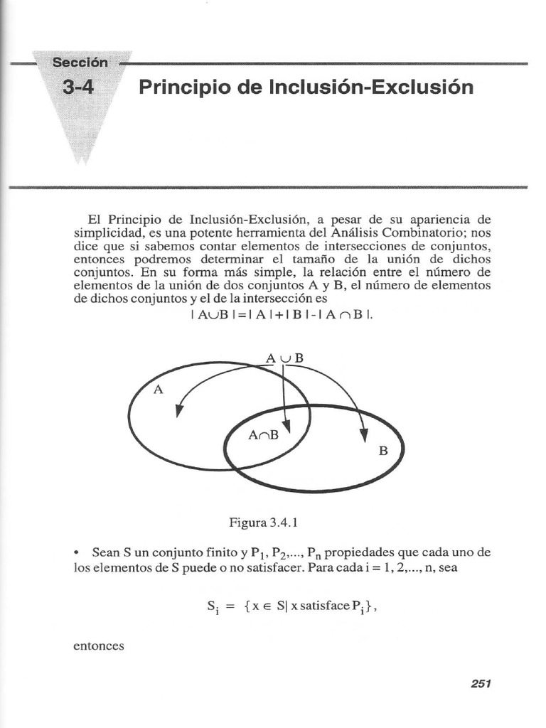 3-4 Principio de Inclusion-Exclusion | PDF