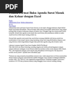 Download Contoh Format Buku Agenda Surat Masuk Dan Keluar Dengan Excel by Slamet Hidayat SN350488818 doc pdf