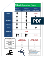 Pool Operation Hours (Usual)