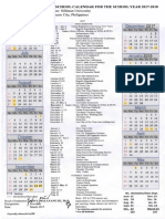 School Calendar 2017-2018