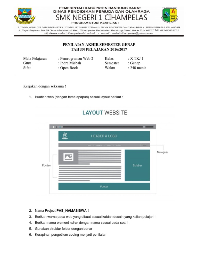 Soal Praktek Pemrograman Web