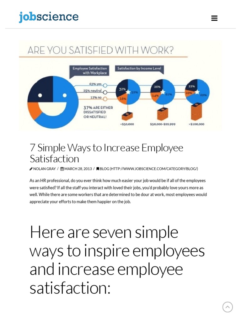 7 Simple Ways to Increase Employee Satisfaction Labor Systems