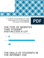 A Survey Accessibility and Availability in Rosebank College