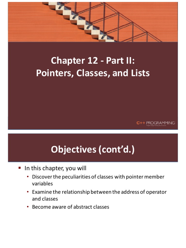 C++ Classes and Pointers Overview | PDF | Class (Computer Programming ...