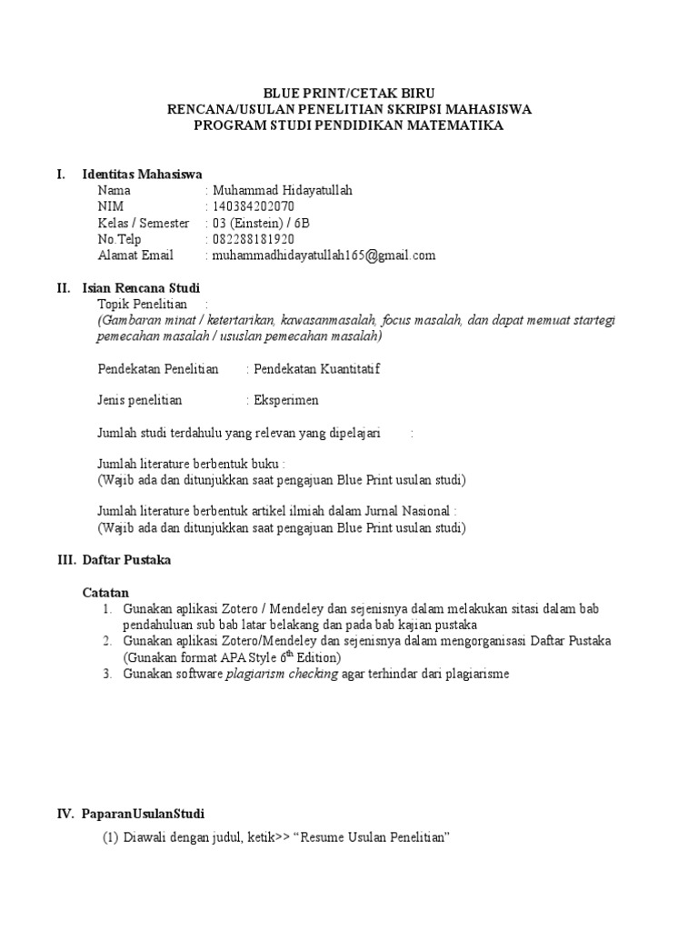 Panduan Blue Print Pdf