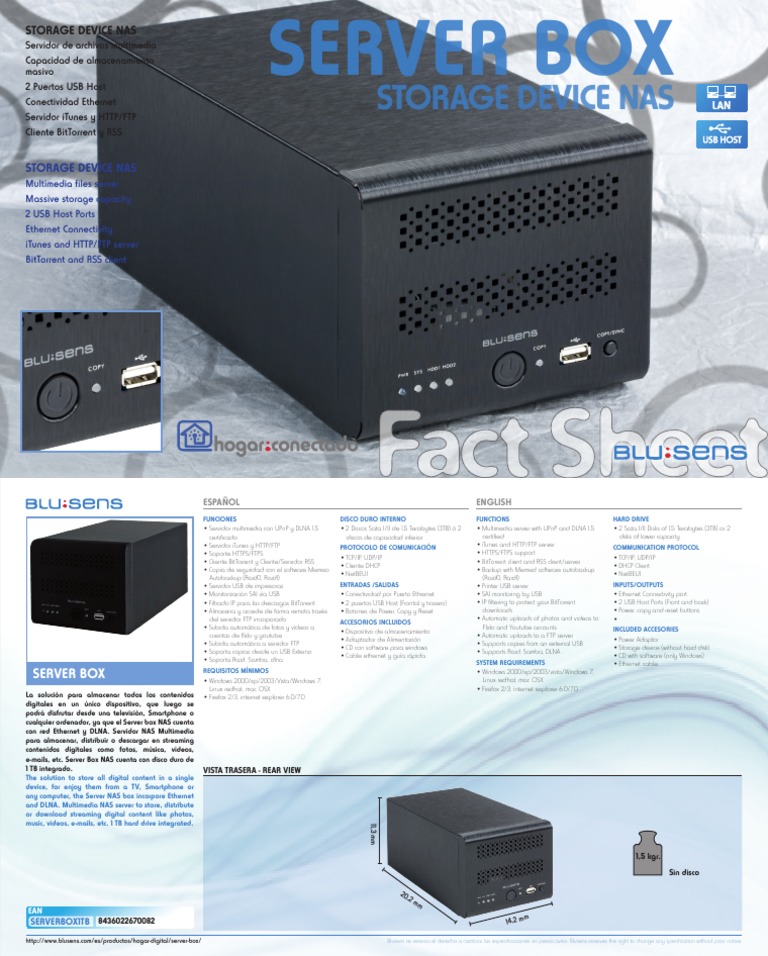 DWNLD 20110511172044 Serverbox Bluesens Triptico | PDF | Microsoft ...