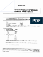 BTSINDUSPA Automatismes Et Informatique Industrielle 2007