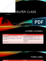 Form Helper Class