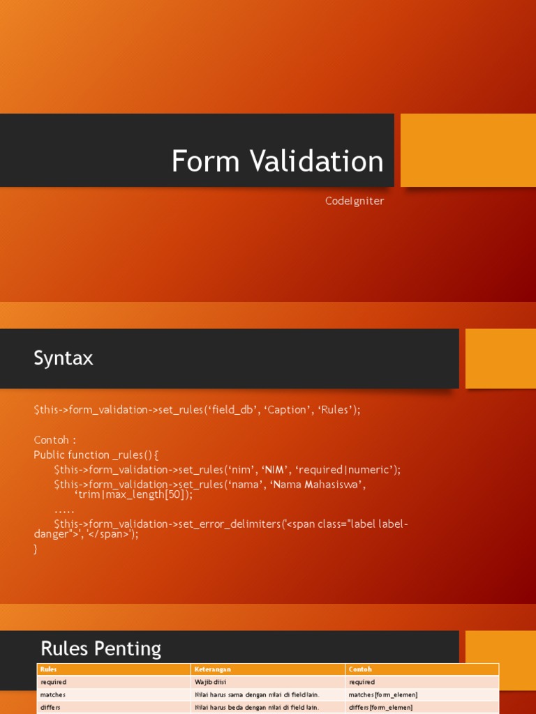 File Validation Codeigniter 2 _ How to set form – VQCKC