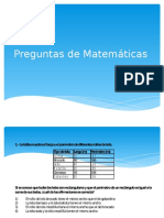 Preguntas de Matemáticas