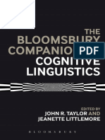 The Bloomsbury Companion To Cognitive Linguistics