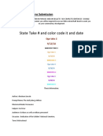 State Take # and Color Code It and Date: AEC Chart For Online Submission