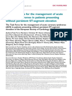 Guideline of Acute Coronary Syndromes Without ST Elevation