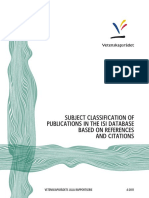 Subject Classification of Publications in The Isi Database Based On References and Citations