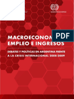 OIT - Macroeconomía Empleo e Ingresos Debates y Políticas en Arg Frente A La Crisis Internacional 2008-2009 PDF