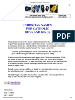 The Catholic Doors Ministry - Christian Names