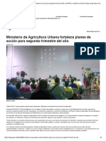 Ministerio de Agricultura Urbana Fortalece Planes de Acción para Segundo Trimestre Del Año
