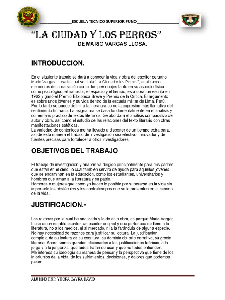 La Ciudad y Los Perros Autor Ciencia filosófica Prueba gratuita de 30 días Scribd