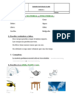 Unidad 2 La Materia, Material o Inmaterial PDF