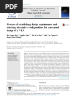 Process of Establishing Design Requirements and Selecting Alternative Configurations For Conceptual Design of A VLA