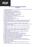 Subiecte Examen Dermatologie Conf.dr. Branisteanu Daciana 2017