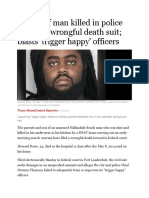 Family of Man Killed in Police Raid Files Wrongful Death Suit 5.10.16