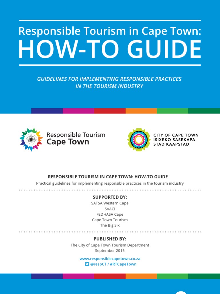 Responsible Tourism In Cape Town How To Guide Pdf Cape Town Tourism