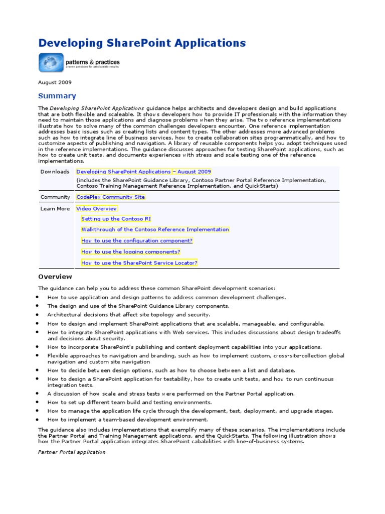 Developing Share Point Applications - Aug 2009 | PDF | Share Point ...