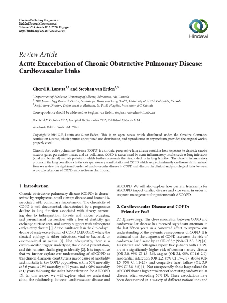 Review Article: Acute Exacerbation of Chronic Obstructive Pulmonary ...