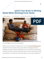 10 Ways To Switch Your Brain To Writing Mode When Working From Home