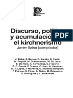 Discurso, Política y Acumulación en El Kirchnerismo